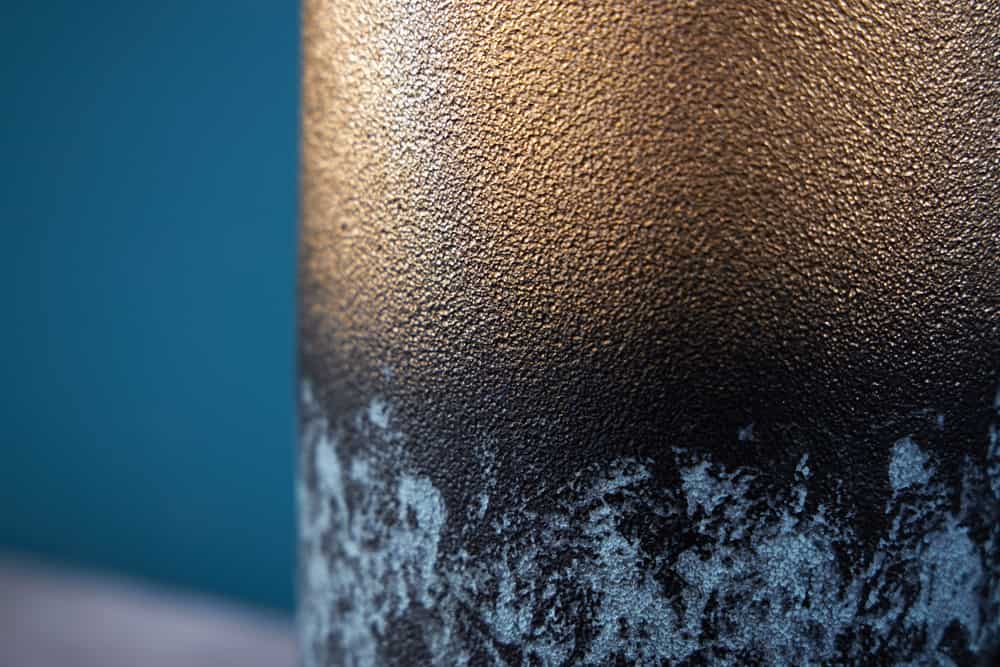 Dekorative Vase ABSTRACT 30cm gold Metall Patina handmade