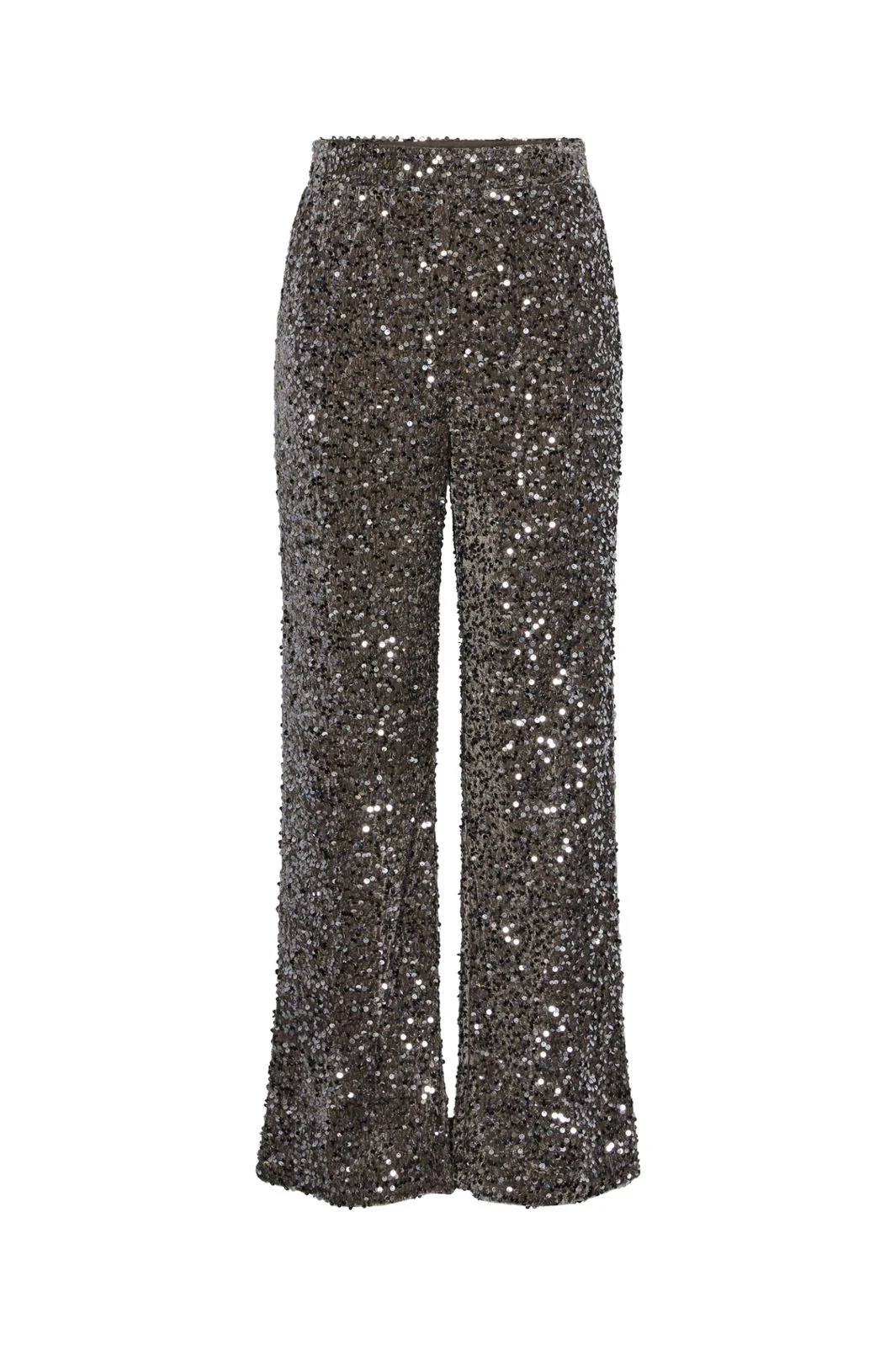 Pieces Pckam Wide Pant 4641530 morel silver sequins