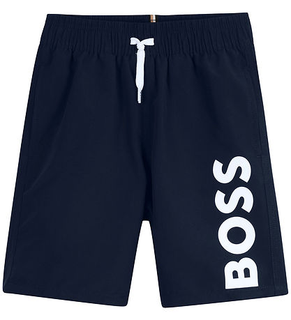 BOSS Badeshorts - Navy m. Weiß