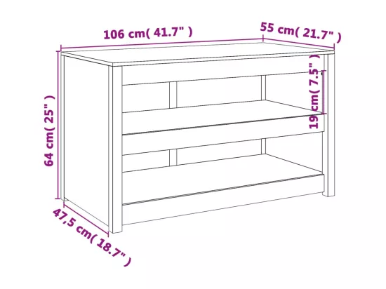 Armoire de cuisine d'extérieur 106x55x64 cm bois massif douglas