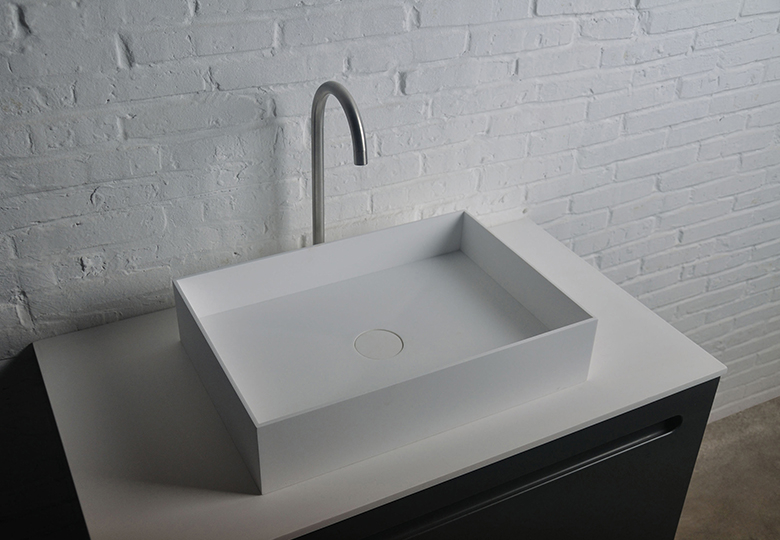 SSI Design Solid Joy rechthoekige waskom 50x35x11cm mat wit