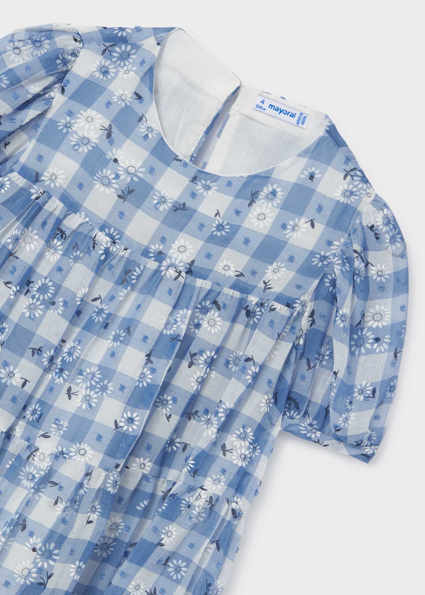 Vestido de chiffon estampado para meninas