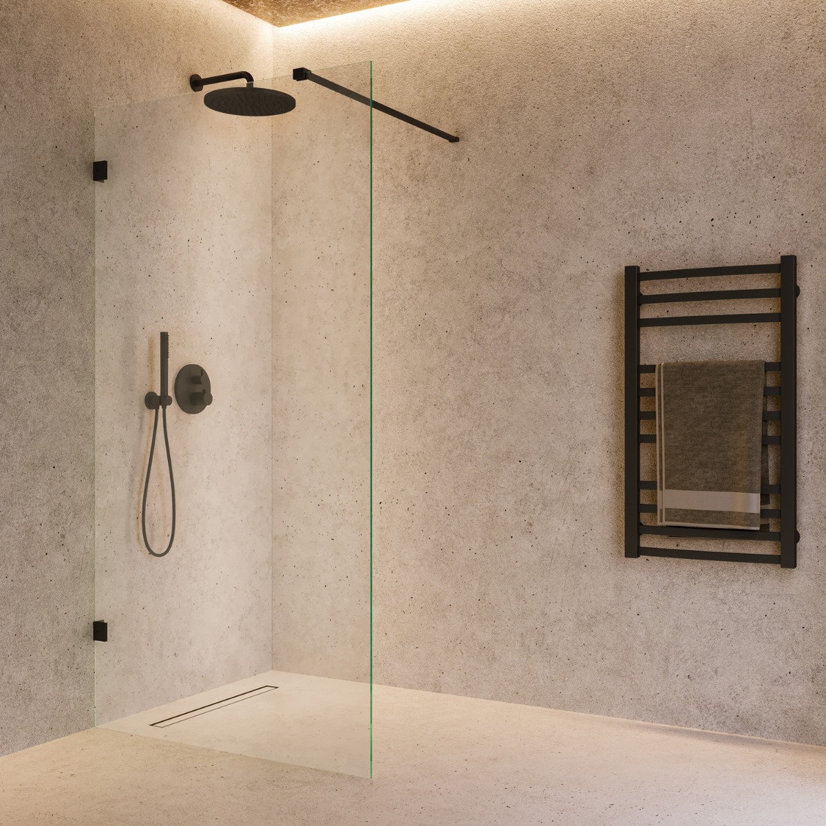 Saniclear Modern glazen wand 80x200cm