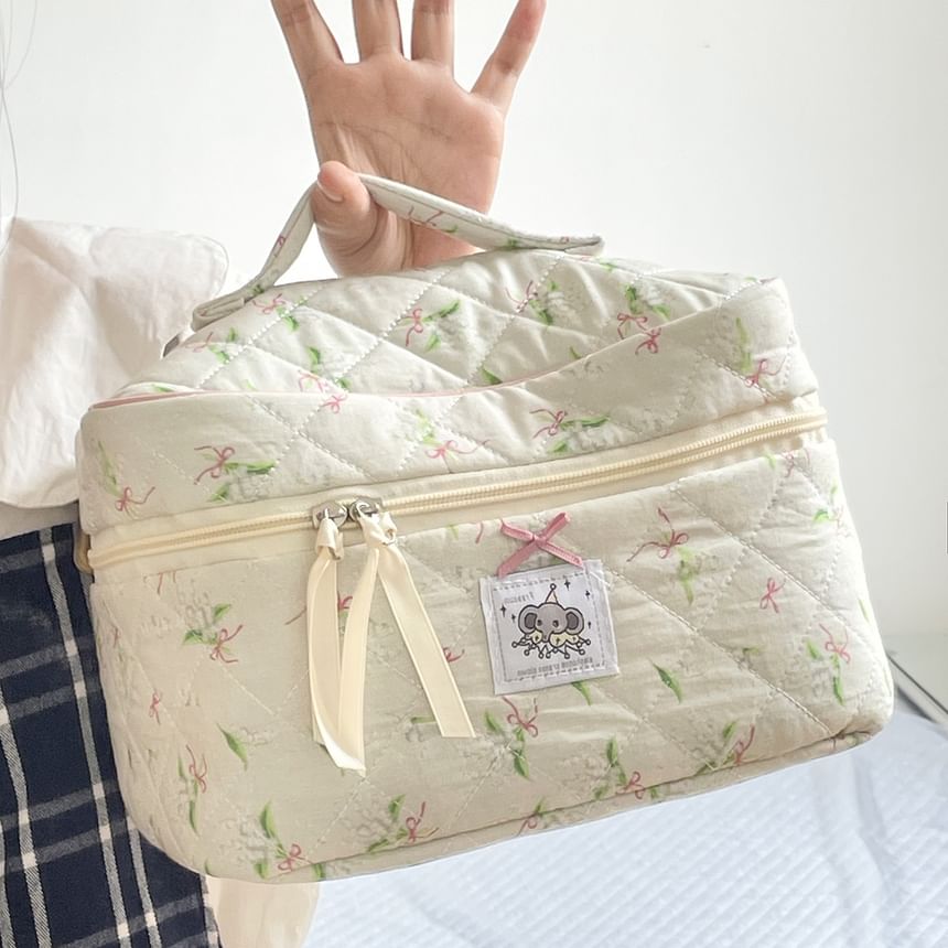 ZenlyHabit - Clutch / make-uptas / etui met olifantenapplicatie (verschillende ontwerpen)