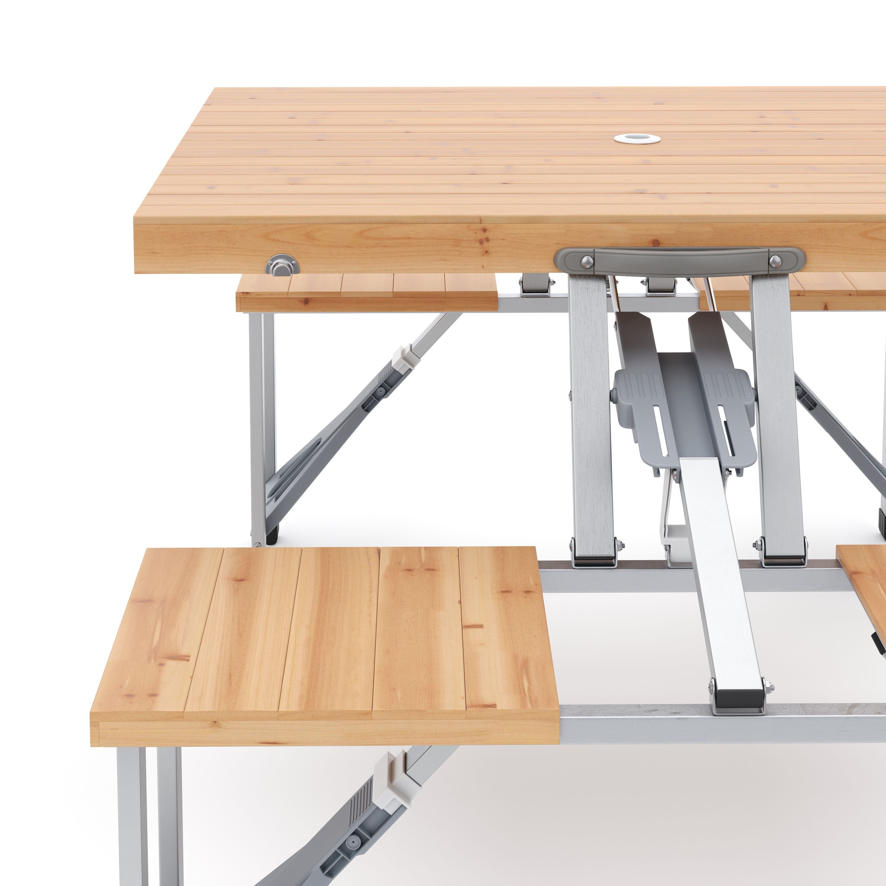 Campingtisch Garnitur Holz klappbar 85 cm