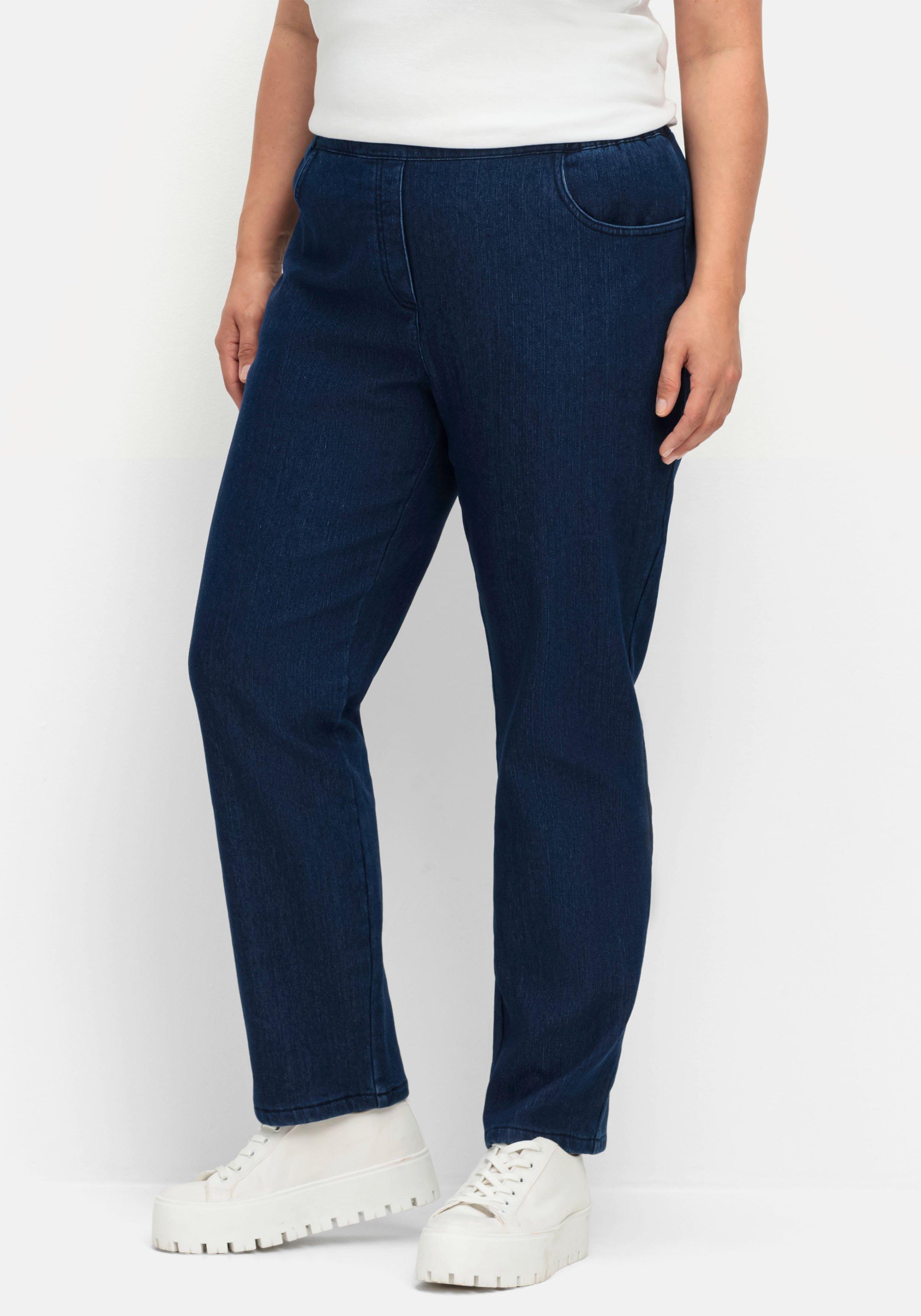 Thermojeans mit Komfortbund und Fleece-Futter