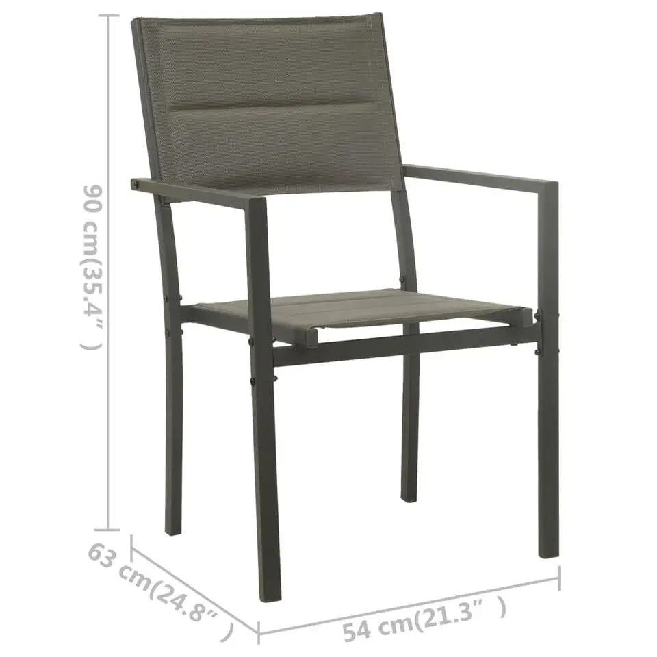 vidaXL - Bistroset - Zwart - Staal