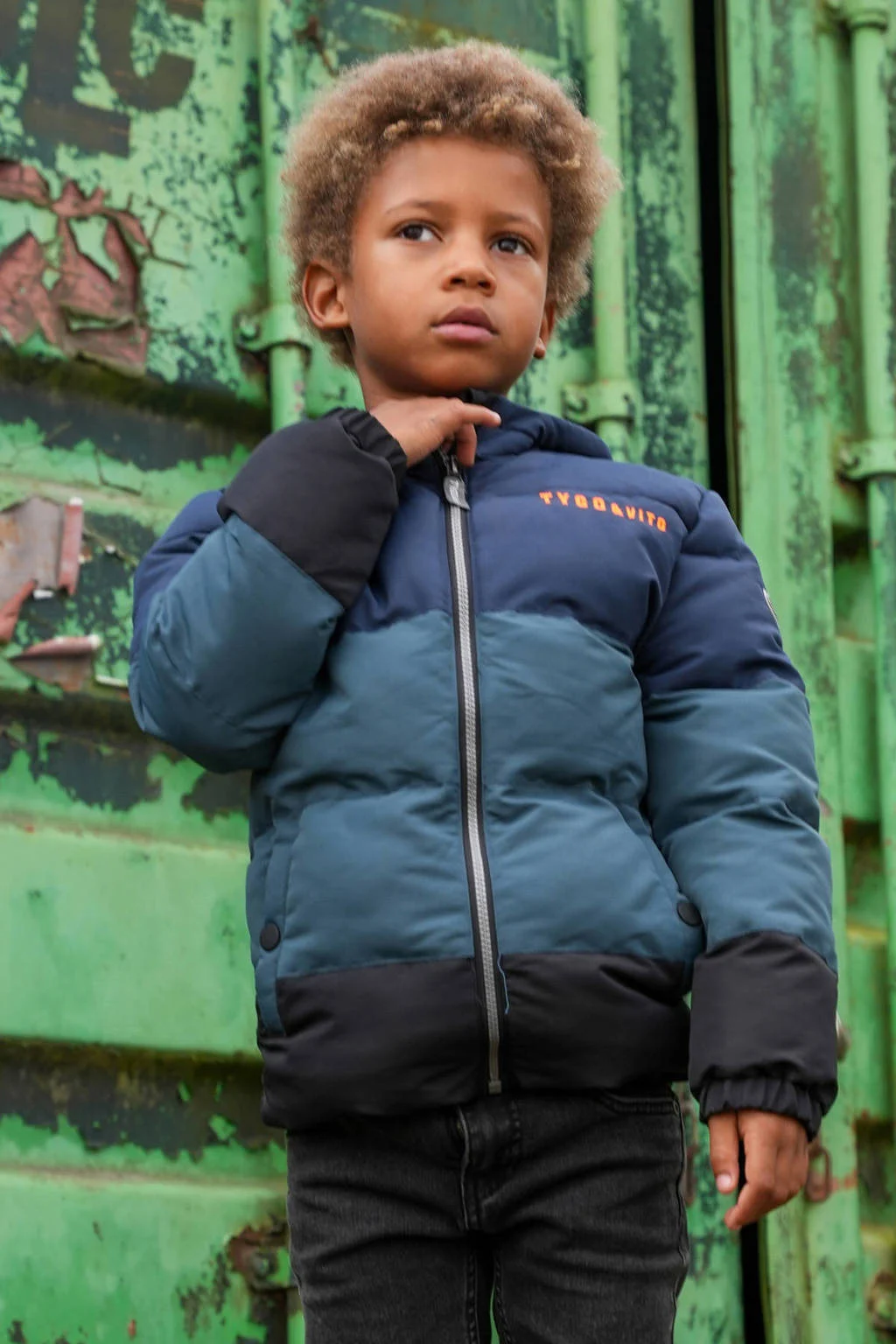 TYGO & vito gewatteerde jas winter donkerblauw