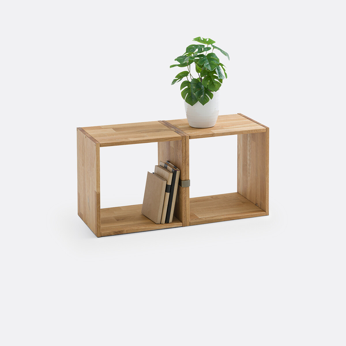 LA REDOUTE INTERIEURS<br>Cubo de arrumação, conjunto de 2, carvalho maciço, Edgar