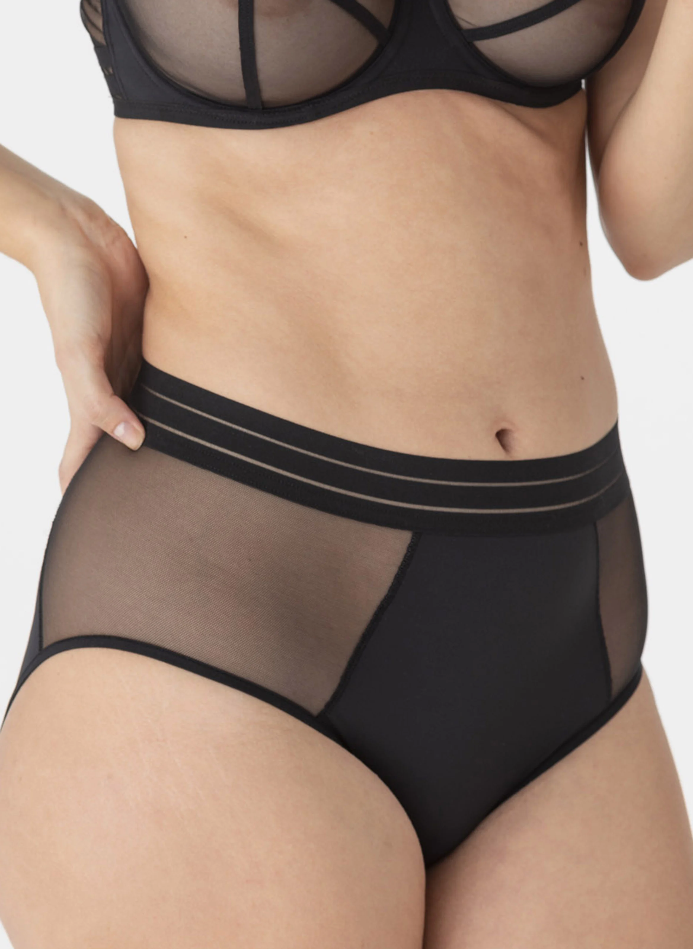 NUFIT - Culotte taille haute en microfibre | Noir