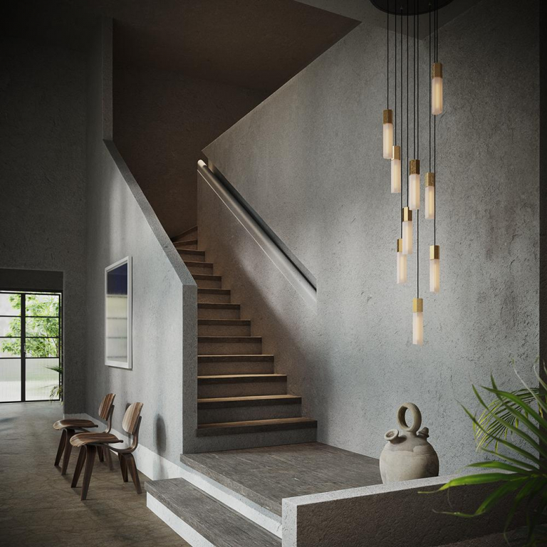 Tala LED Basalt 9 cluster hanglamp LED messing