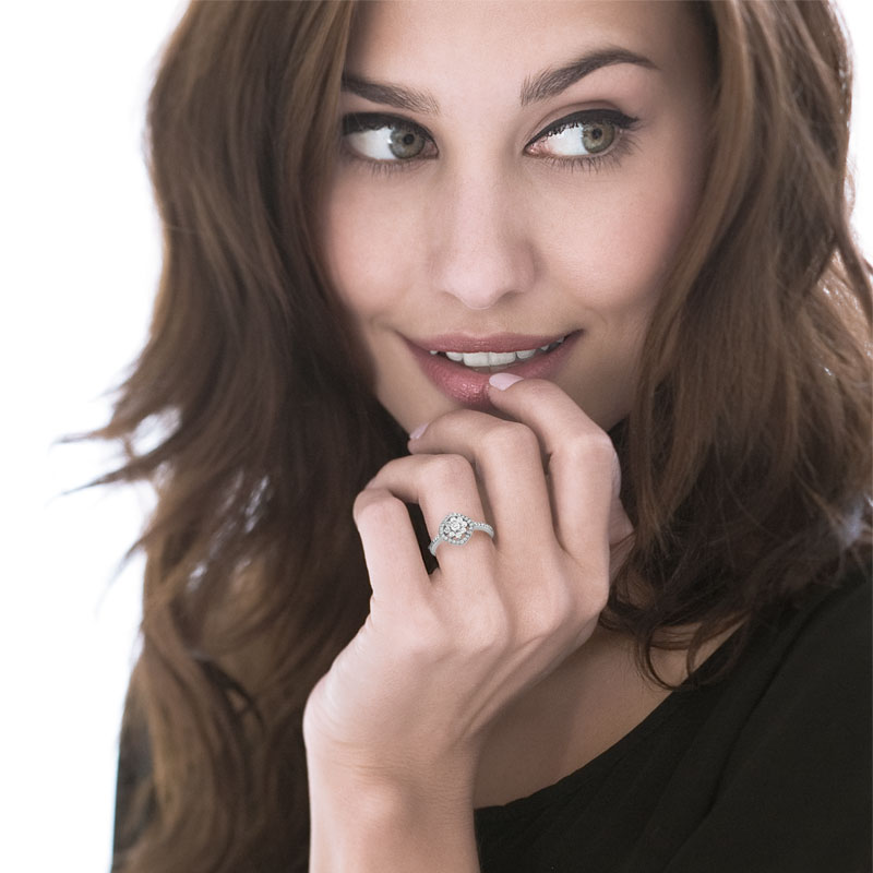 Bague argent 925 fleurs zirconias