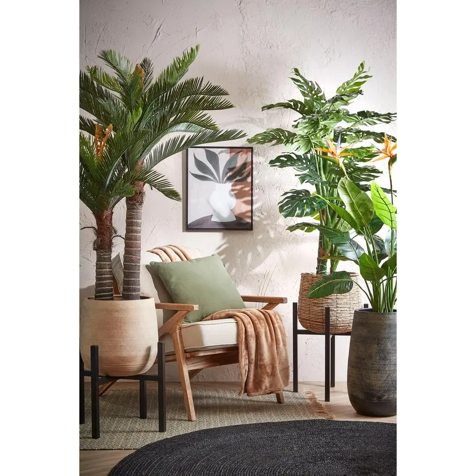 Mica Decorations Ascot Plantenstandaard L45,5 x B45,5 x H40 cm Zwart