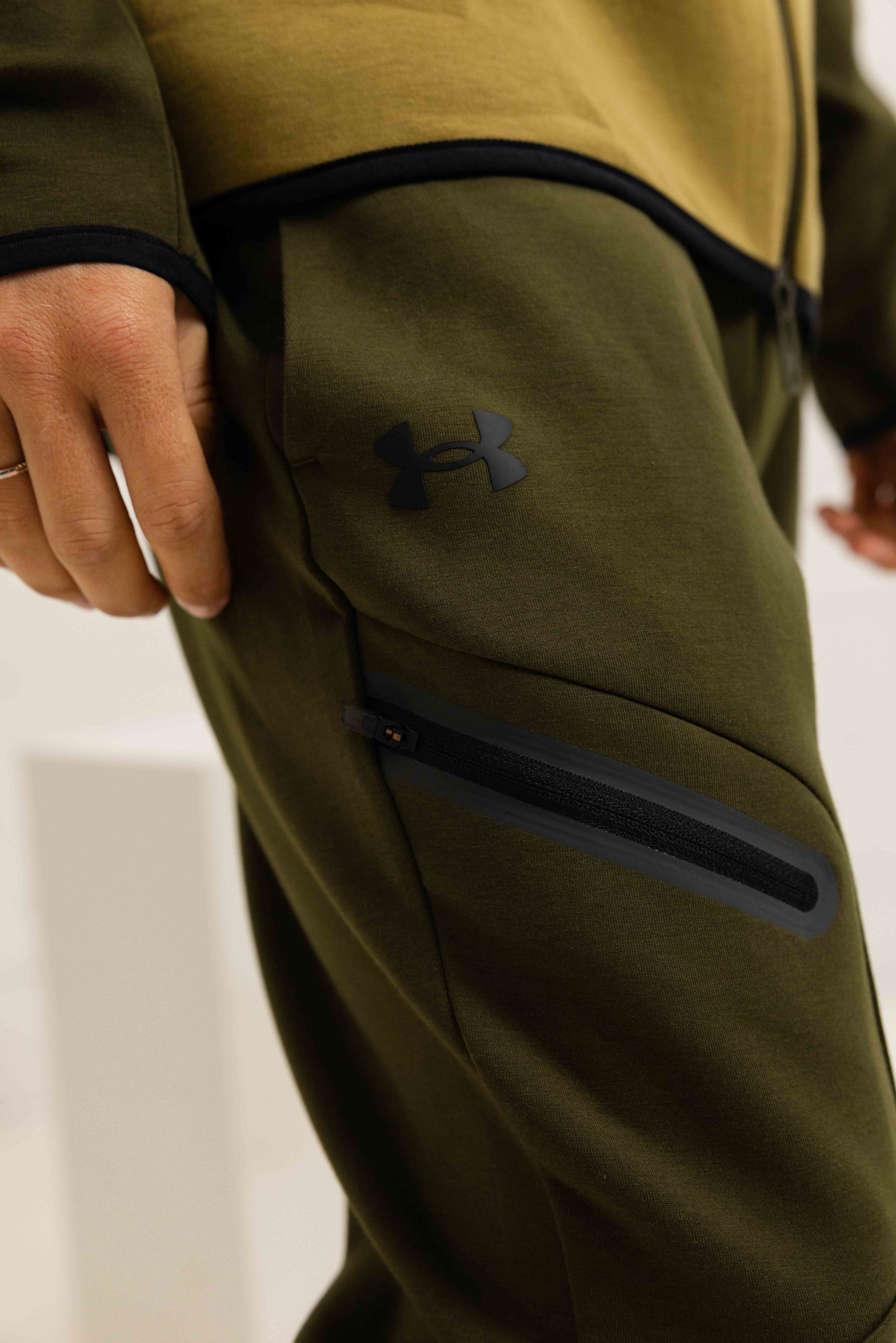 Under Armour Unstoppable Fleece Trainingspak Heren Donkergroen