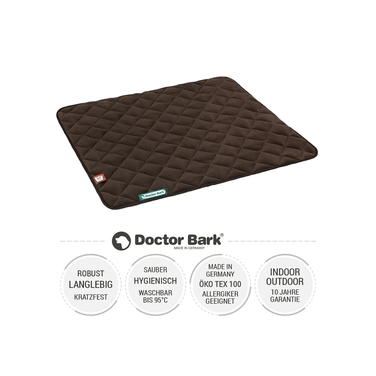 Doctor Bark Fleece Wendedecke braun M