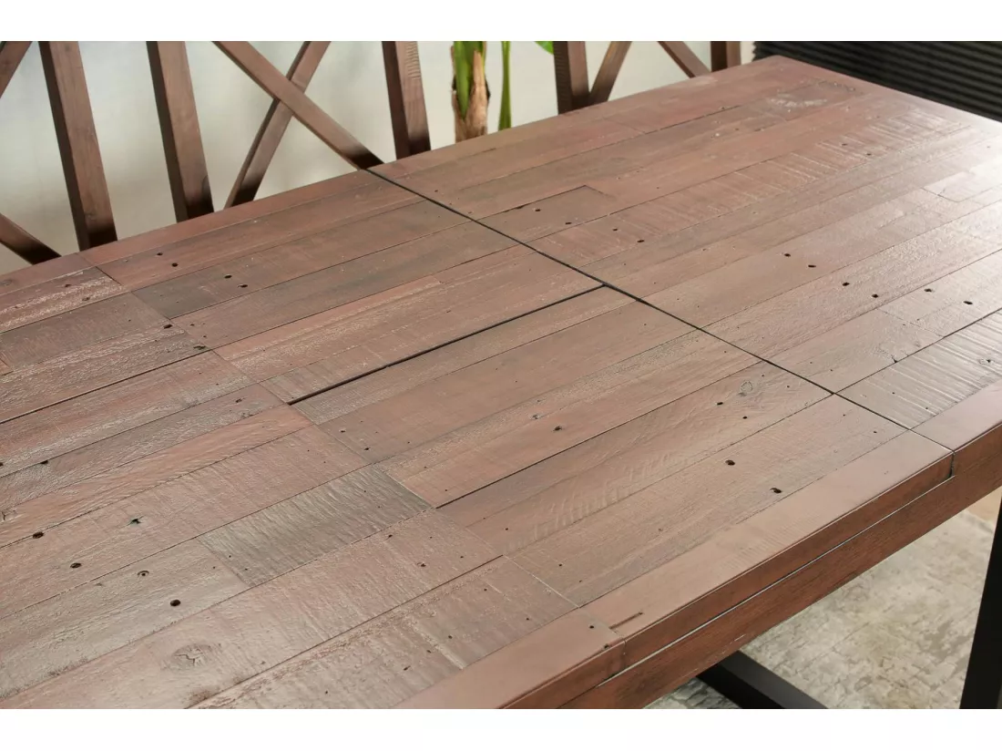 Table à manger extensible bois recyclé 160-200 cm SAMOA