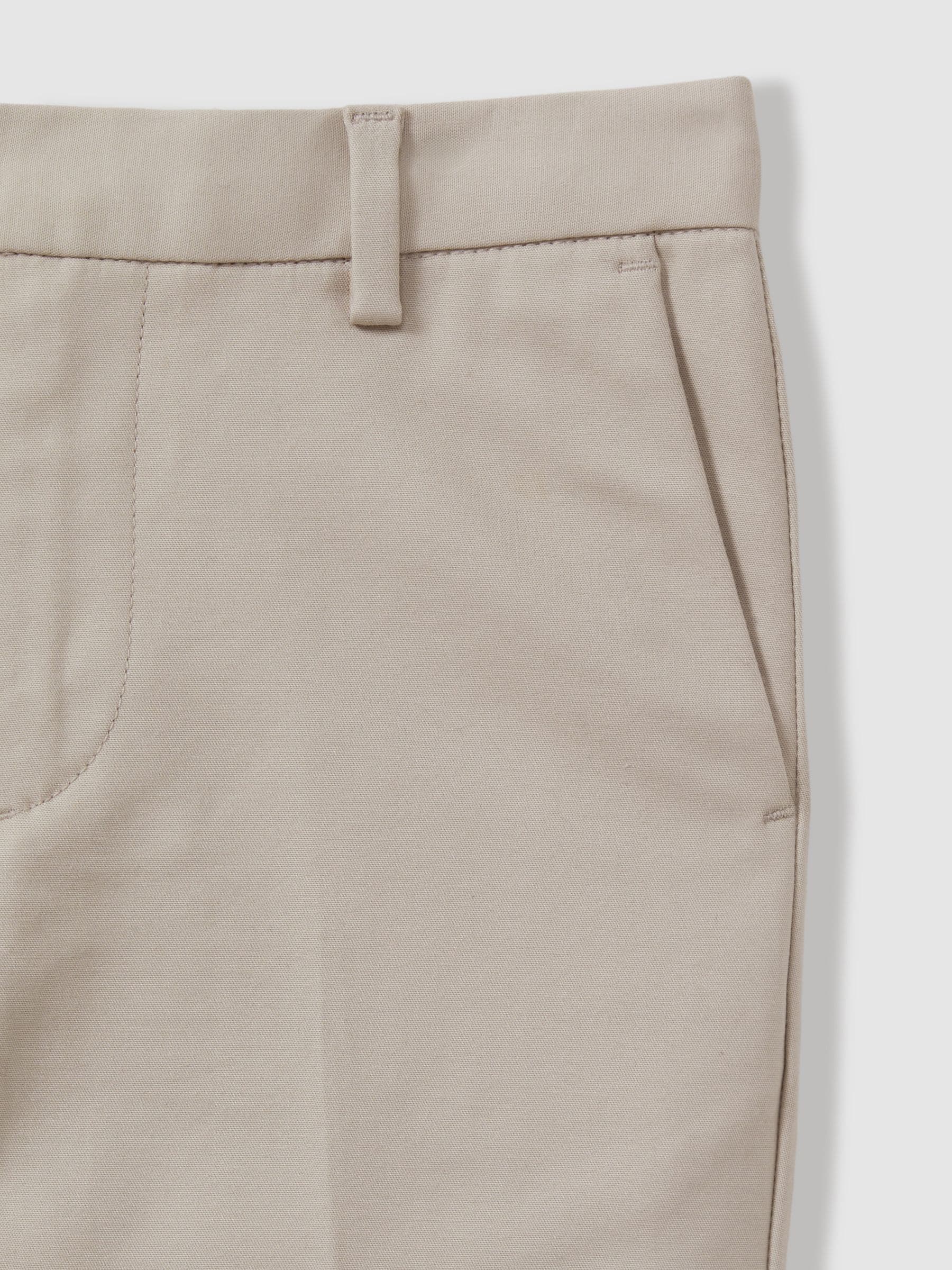 Pastelgeel - Reiss Eastbury - Slim-fit chino van katoenmix