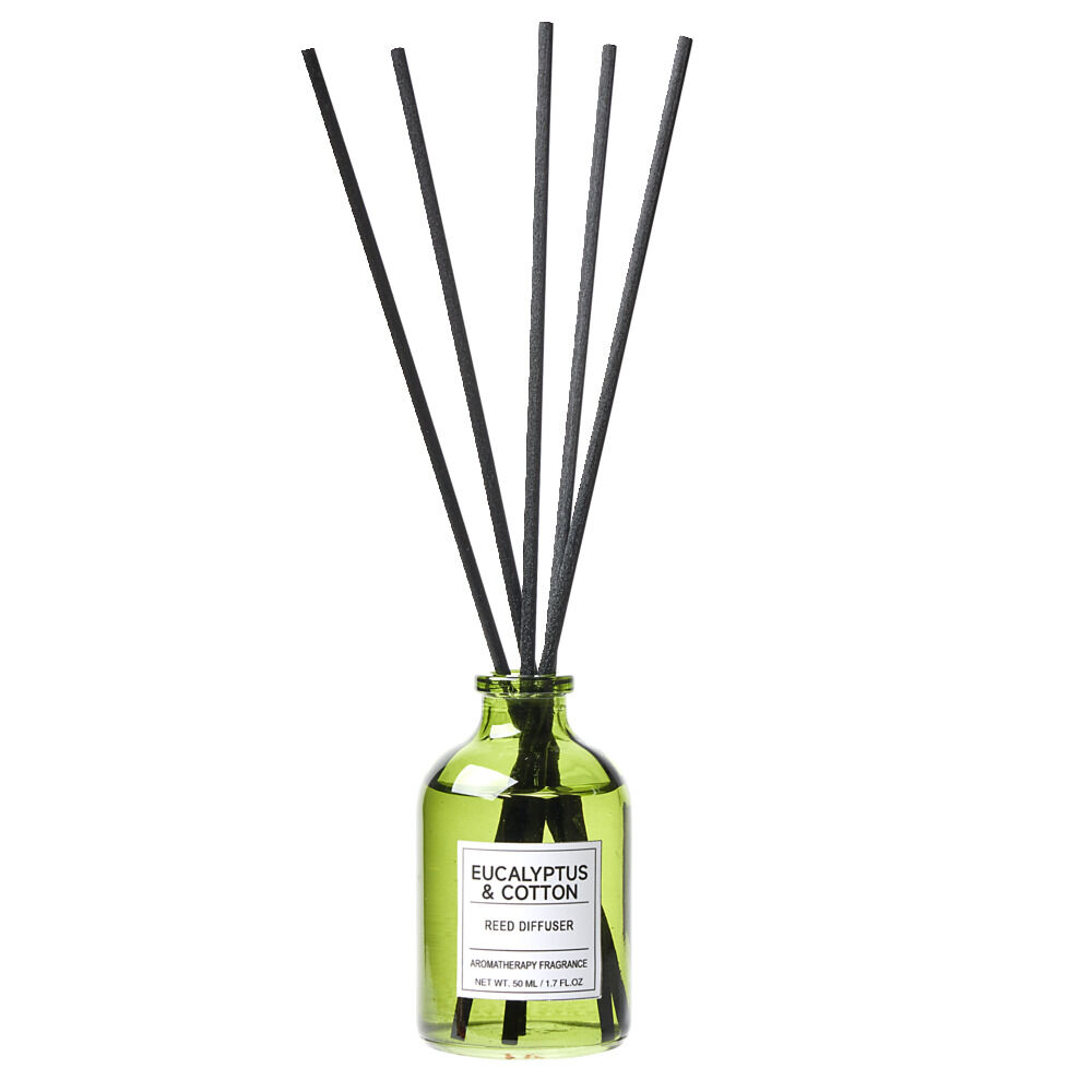 Diffuseur de parfum 50ml avec bâtonnets Ø5xH7cm (3 modèles)