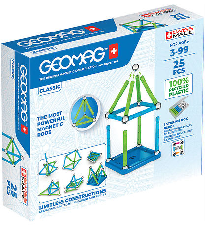 Geomag Magnets?t - Classic Recycled - 25 Dele