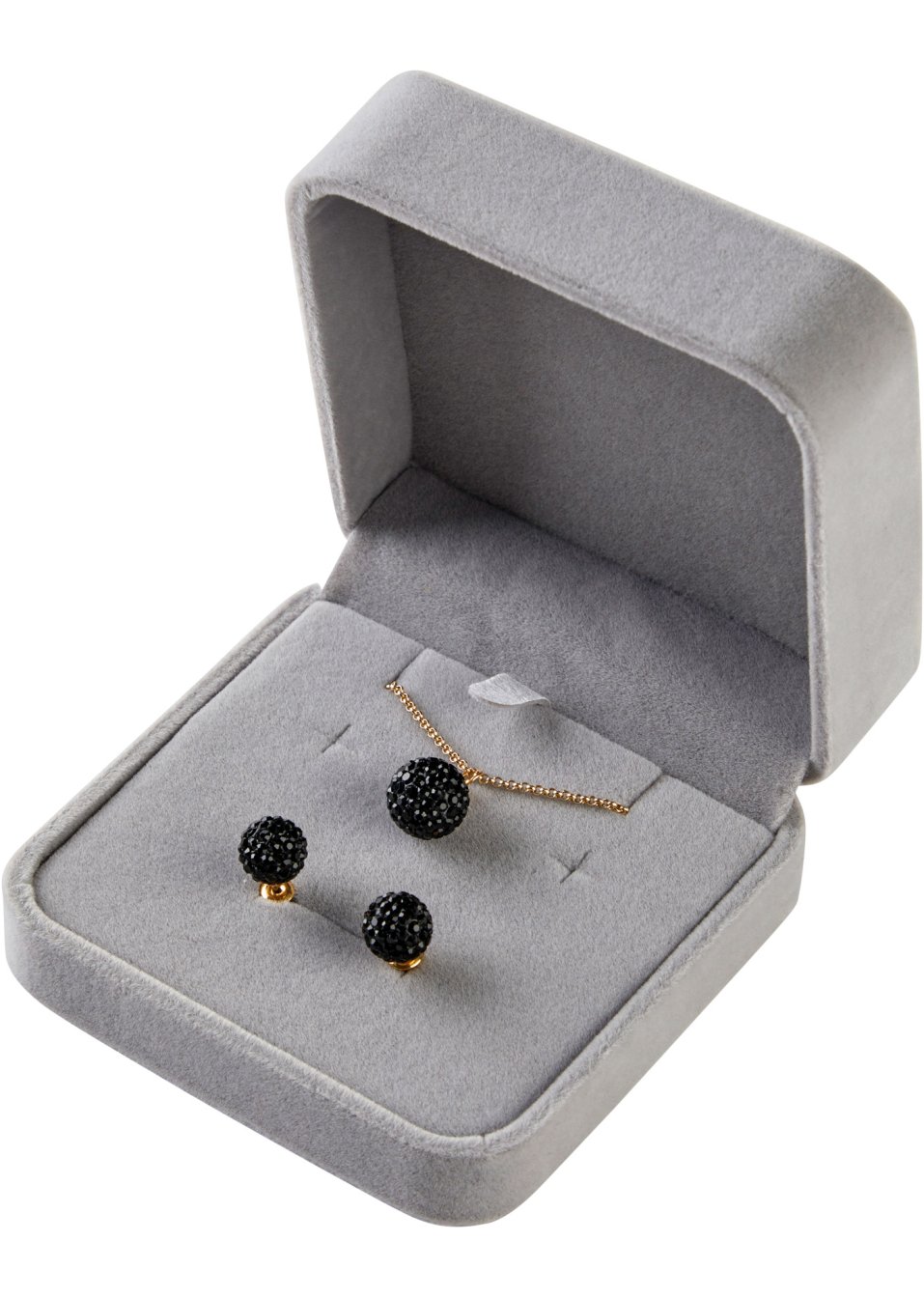 Collier et boucles d'oreilles avec zirconium