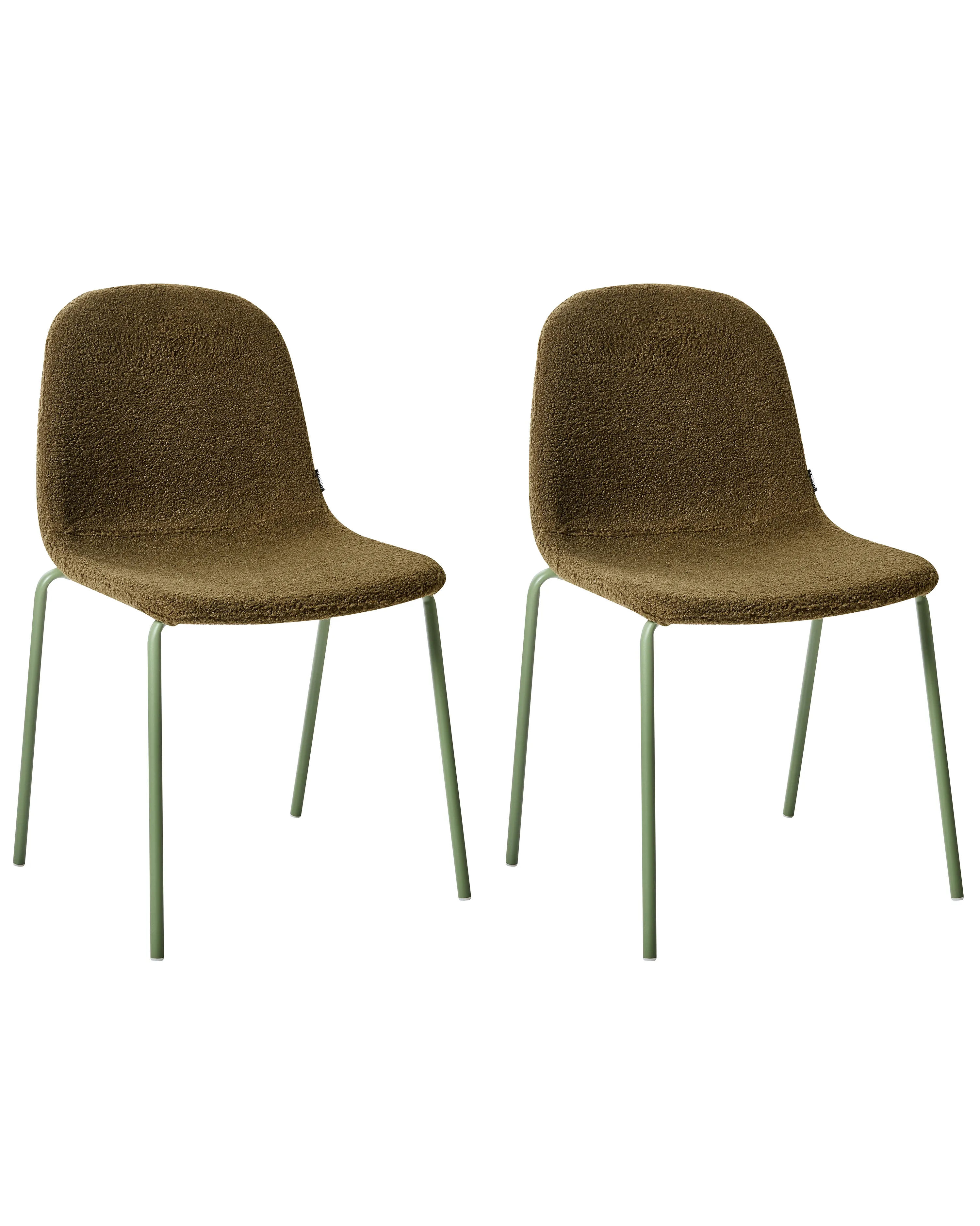 Set van 2 vergaderstoelen LOMA Bouclé Groen