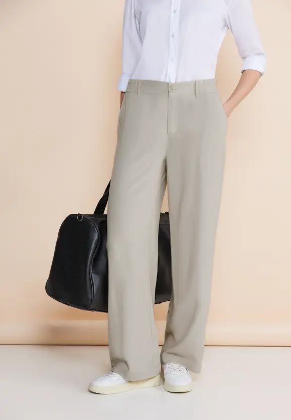 Loose Fit Viskosehose - dolomite stone
