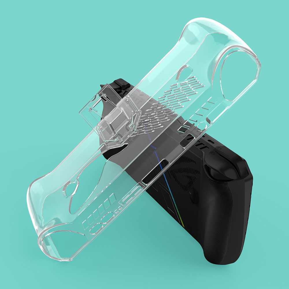 Asus Rog Ally X TPU Bumper Case Schutzhülle mit Kickstand Halterung - Transparent