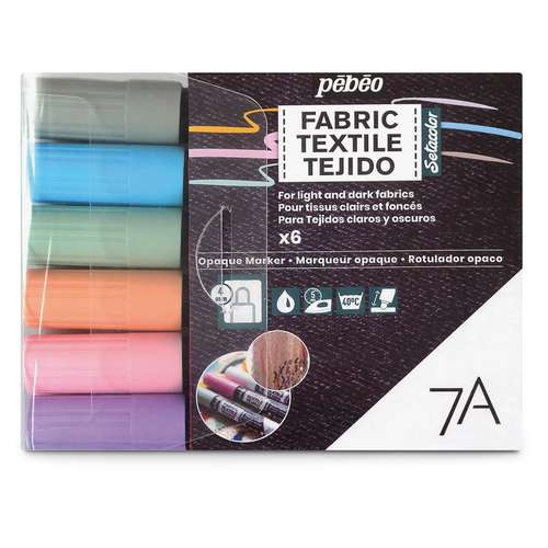 pébéo 7A Textilmarker (opak) für helle und dunkle Textilien, Sets