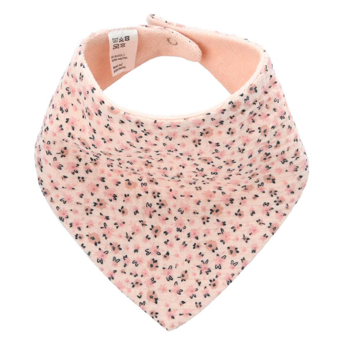 Topomini Baby Musselin-Bandana mit Frottee-Innenseite zartrosa