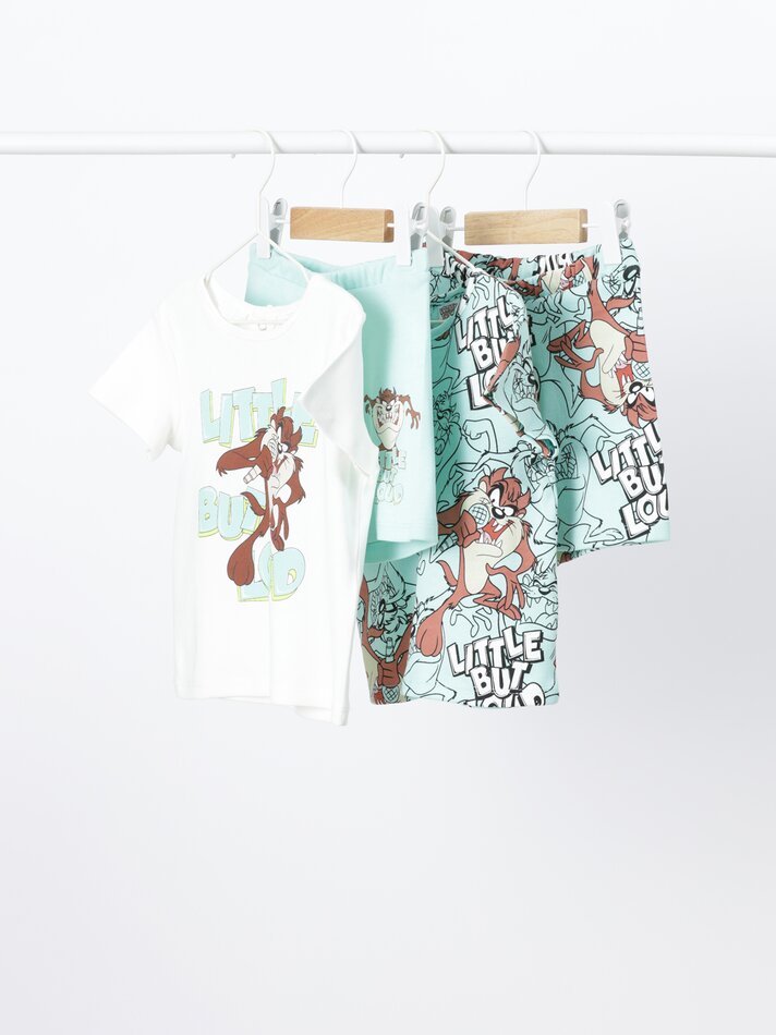 Conjunto de 2 pijamas estampados Looney Tunes © e Warner Bros - Branco-creme