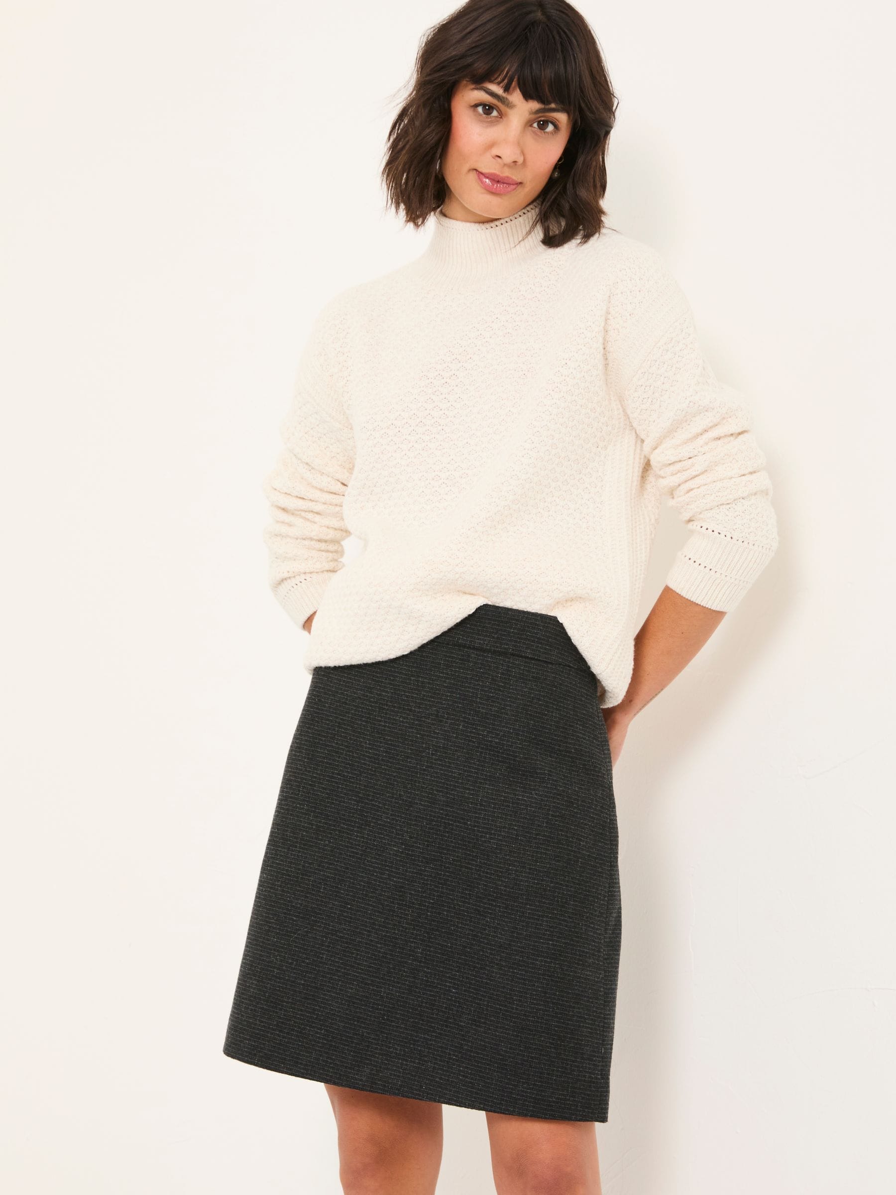FatFace Tweed Mini Skirt