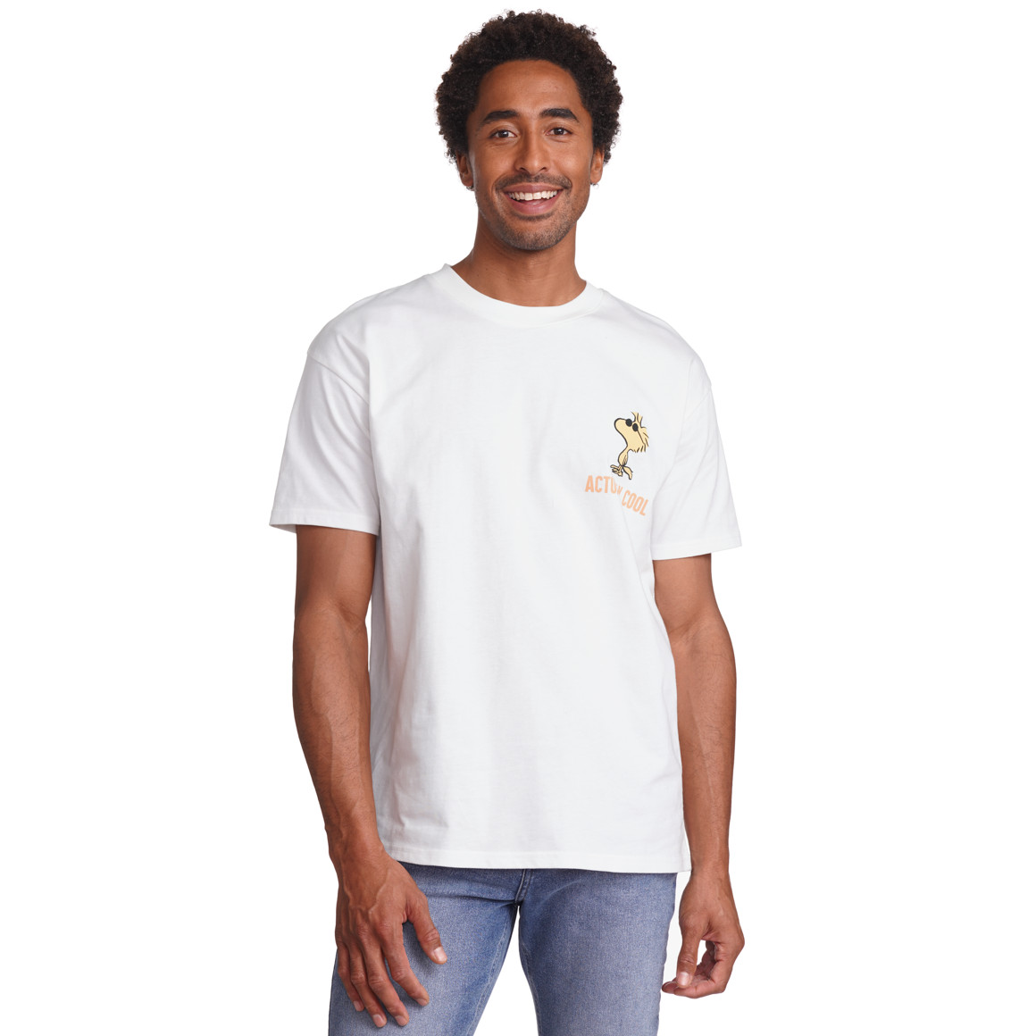 Jonas Nielsen Peanuts T-Shirt mit Print weiss