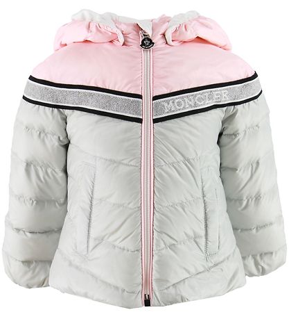 Moncler Dunjakke - Marik - Gr?/Rosa