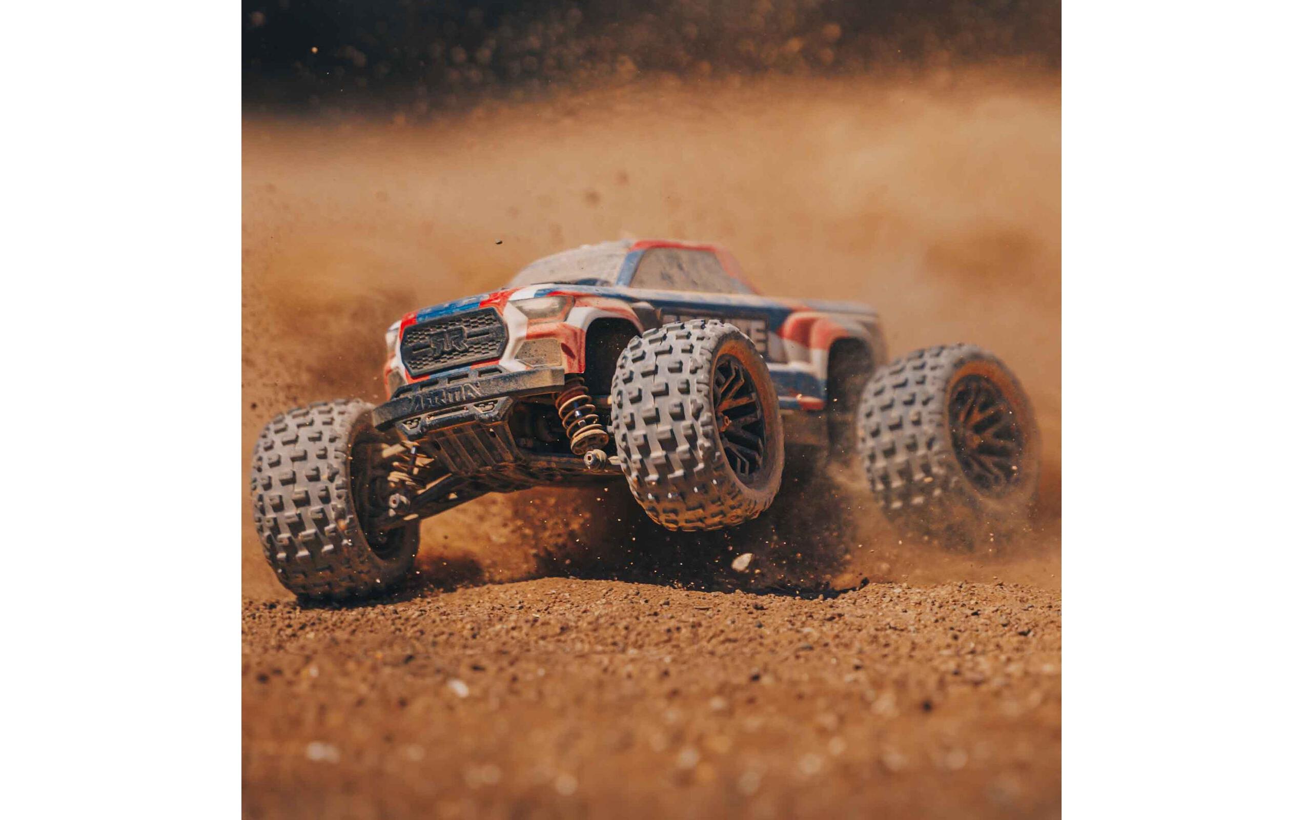 Monster Truck Granite Grom Mega 380 Blau, RTR, 1:18<br>Robuster 4wd mini Monstertruck mit Spektrum Technik