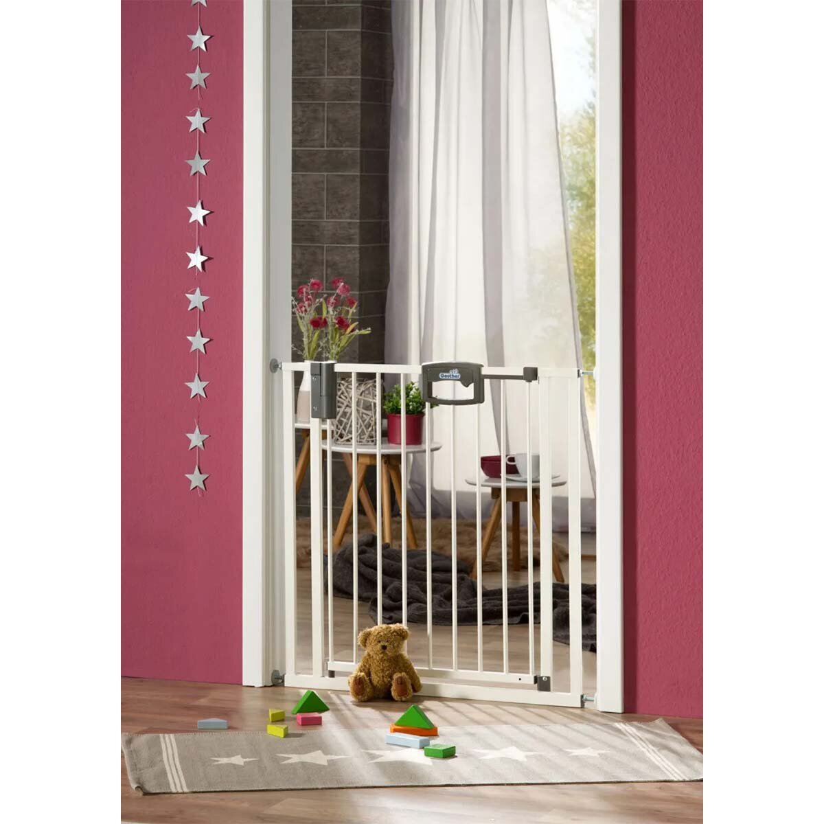 Geuther Baby Products GmbH Geuther by reer Türschutzgitter 4791 Easylock Plus 68 - 76 cm Metall Weiß