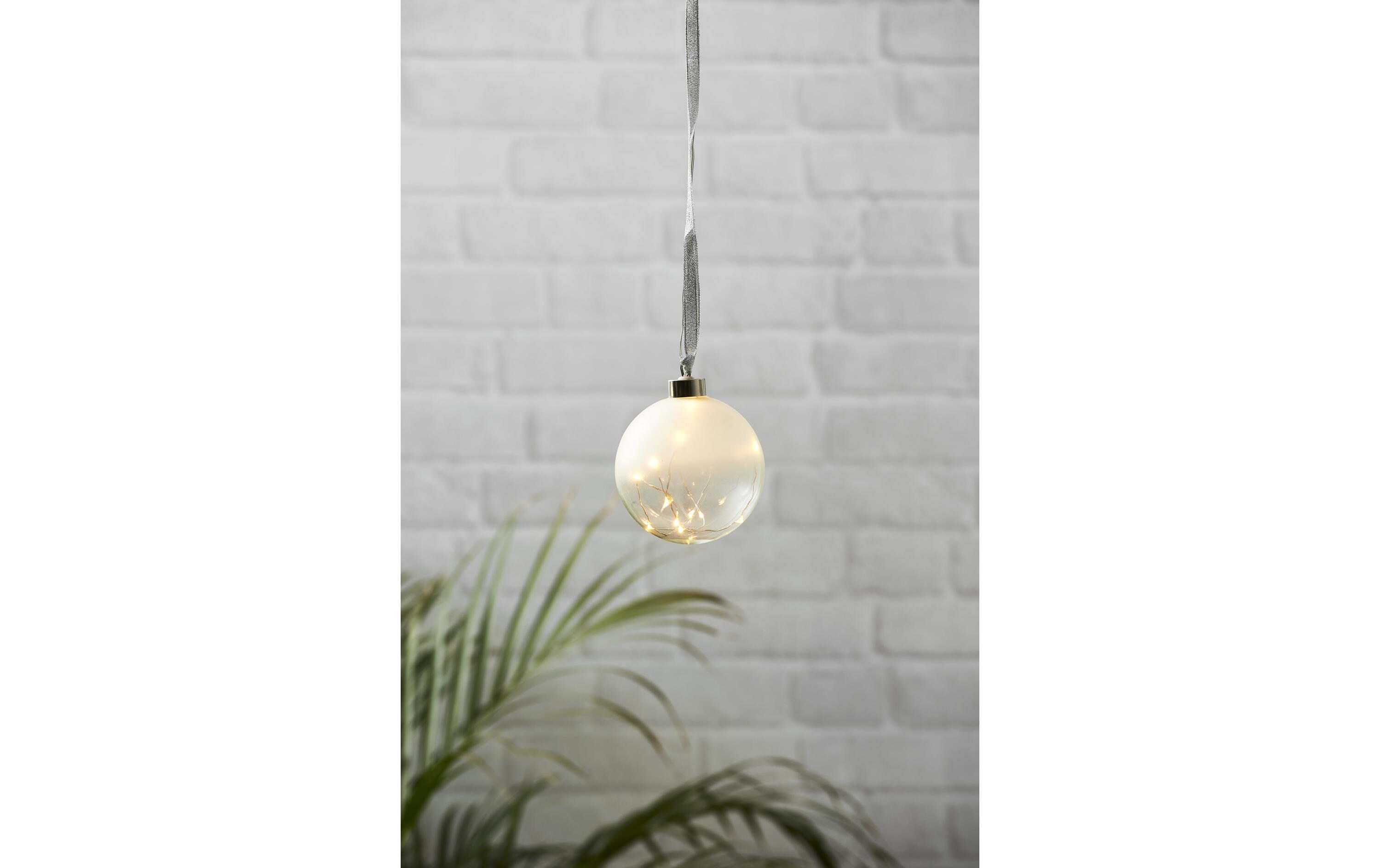 Weihnachtskugel Glow, 15 LED, 10 cm, indoorWeihnachtskugel mit Beleuchtung