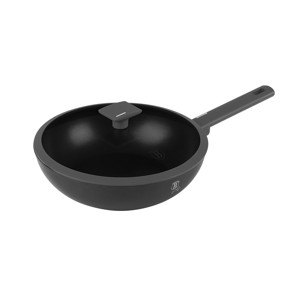 Berlinger Haus Wok Bratpfanne Ø 28 cm mit Deckel Anthracite Collection