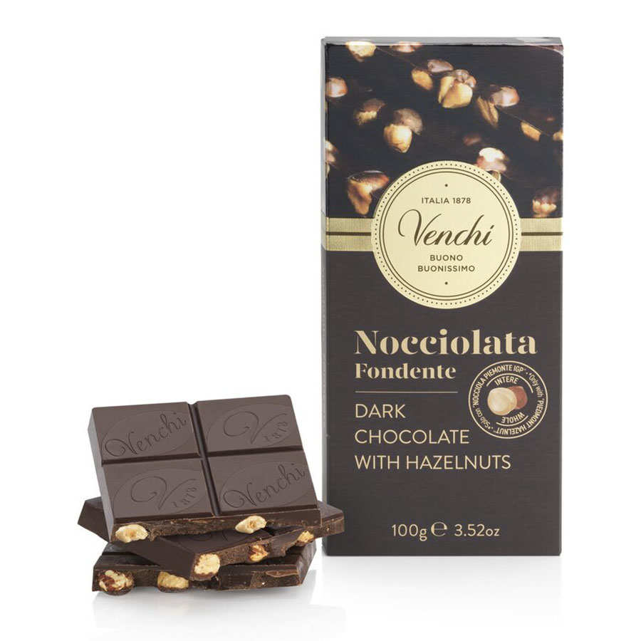 Tablette chocolat noir 60% avec noisettes - Venchi