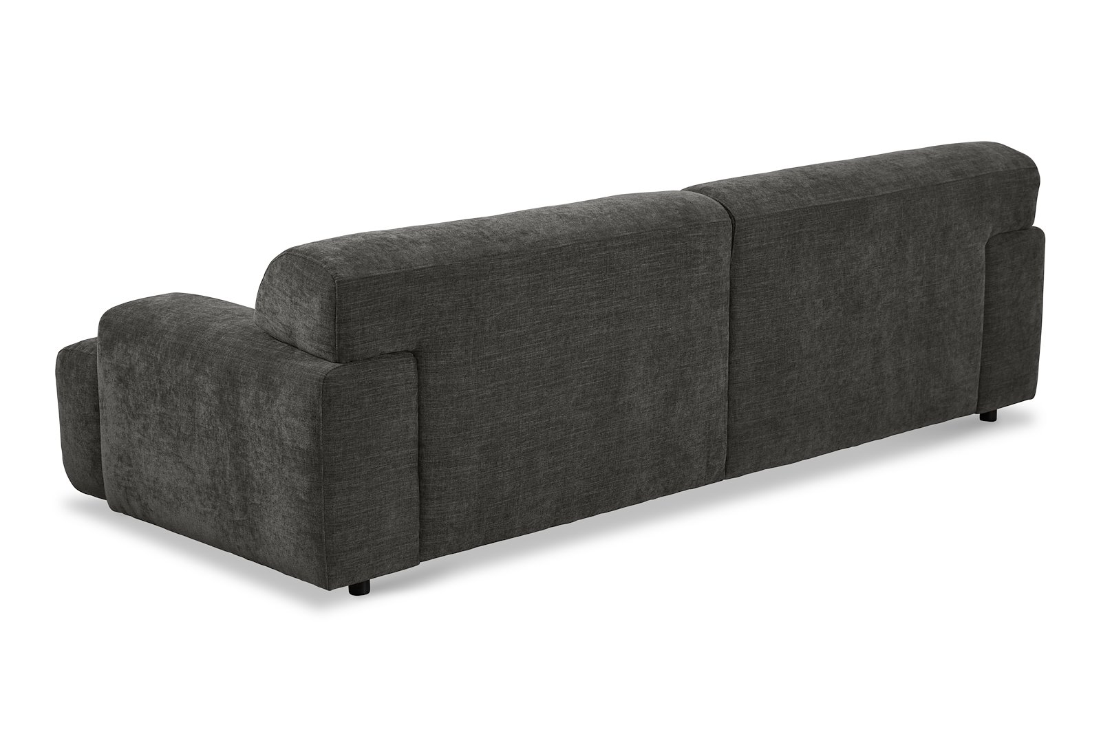 Bob 3-seter Tekstil City 98 Dark Grey med sorte ben.