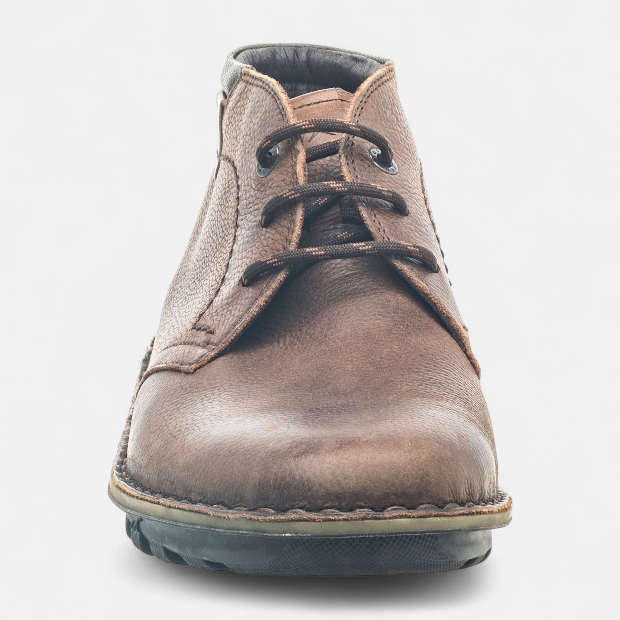 Bottines pieds sensibles Homme en cuir marron