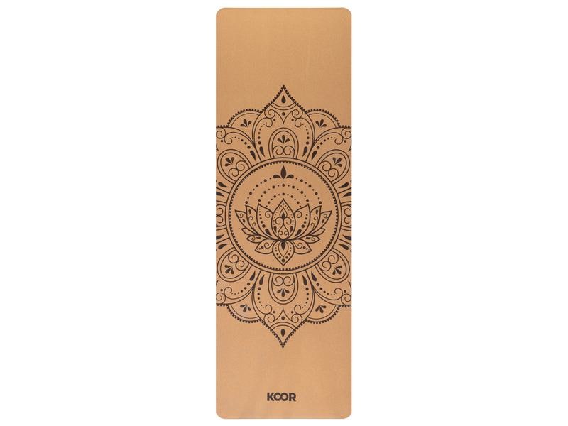 KOOR Yoga-Set 3-teilig, Kork Set aus Yogamatte, Yogatuch und Yogarad