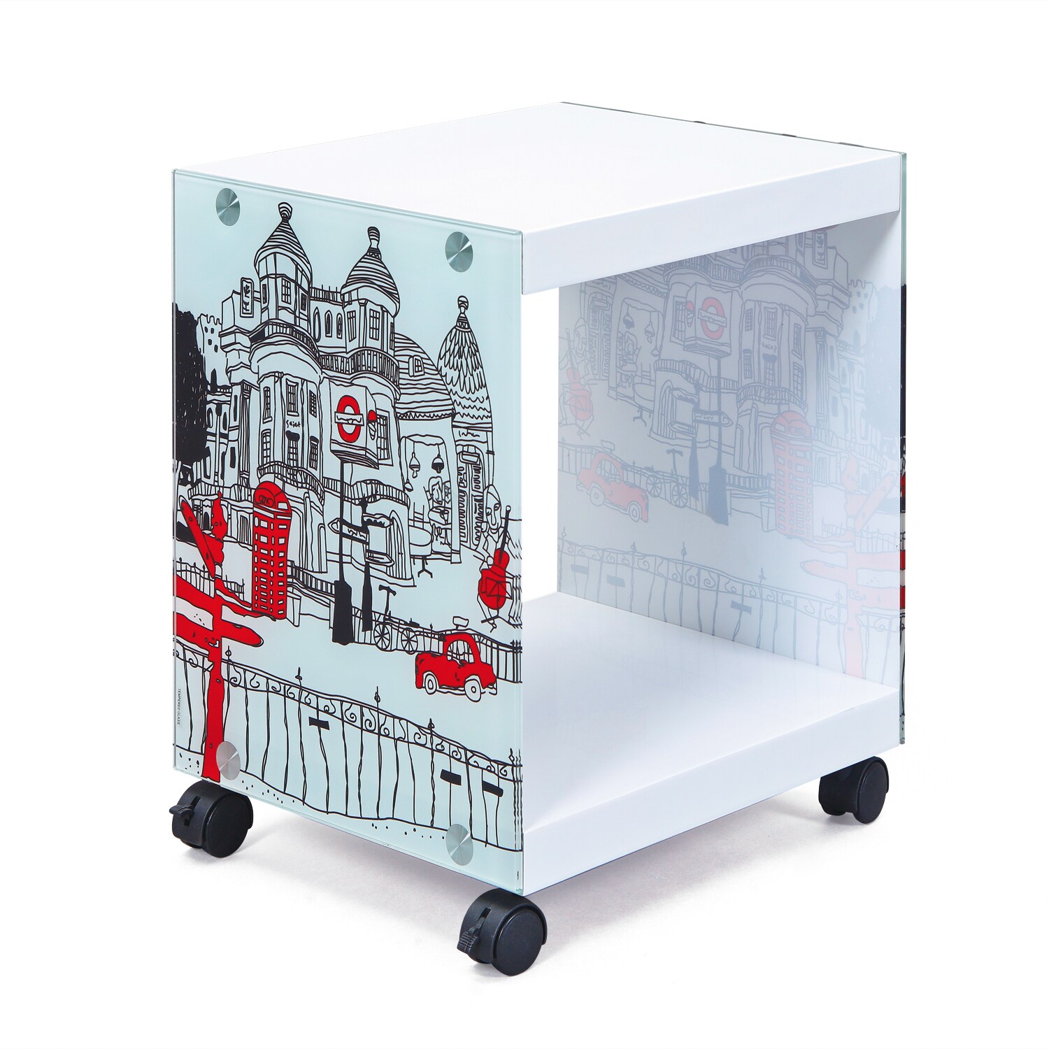 Inter Link Beistelltisch Nachttisch Cube - London-Design