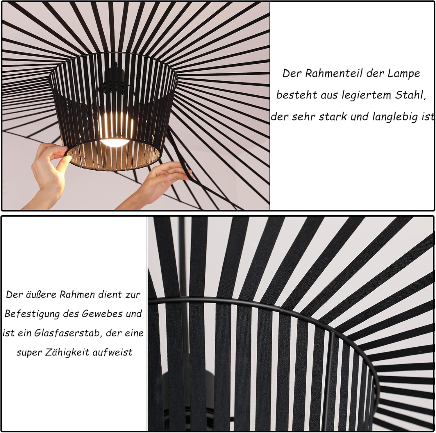 Vertigo Lampe Schwarz 120CM Modern Vintage Pendelleuchte Hängend Hängelampe Geeignet FüR Esstisch Wohnzimmer Schlafzimmer Kronleuchter Lampen (Φ 120 CM)
