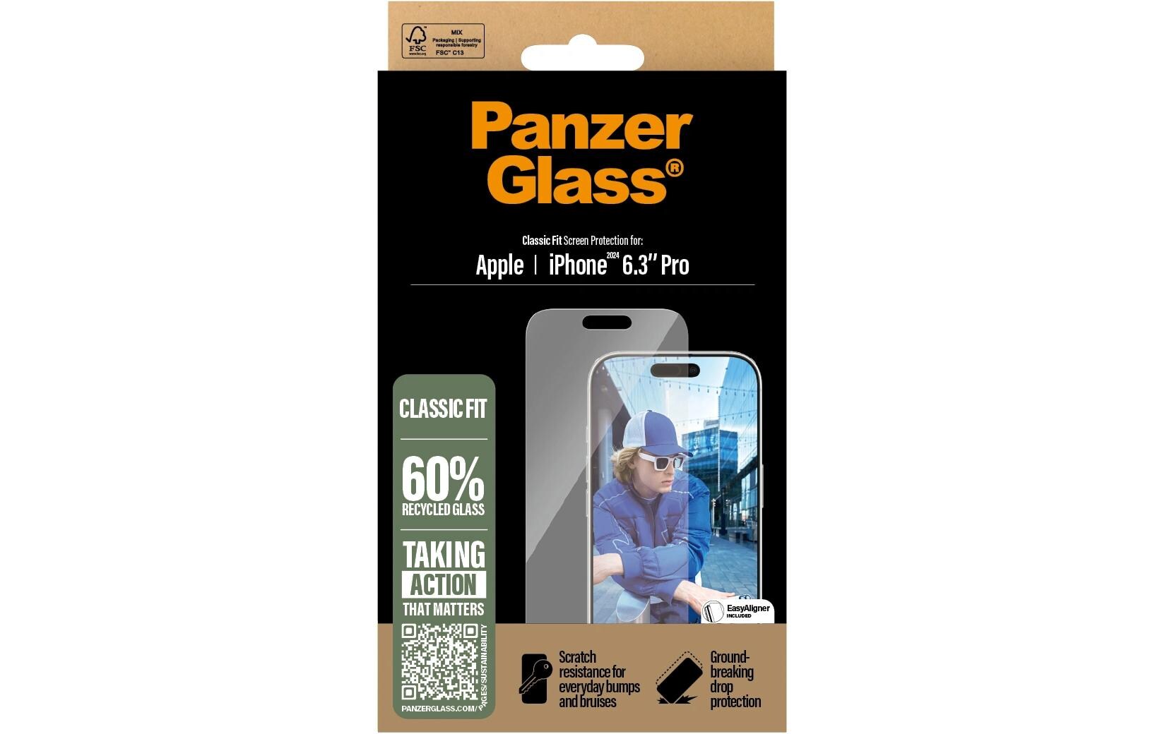 Displayschutz Classic Fit iPhone 16 ProDisplay-Schutzfolie für das Apple iPhone 16 Pro