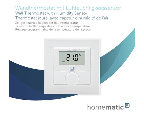 Wandthermostaat met vochtigheidssensor Homematic IP wit 156669AO