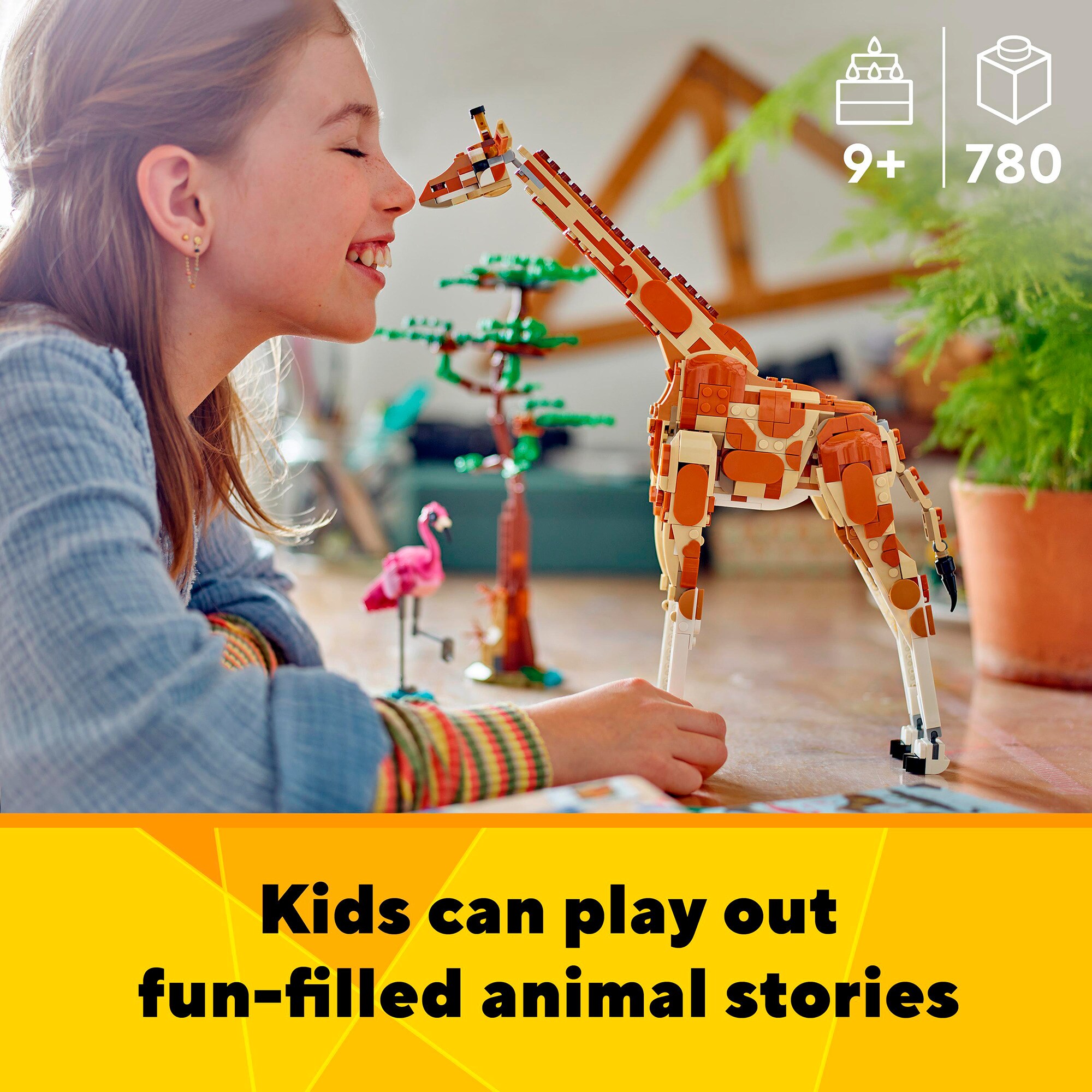 LEGO Konstruktionsspielzeug Creator 3-in-1 Tiersafari