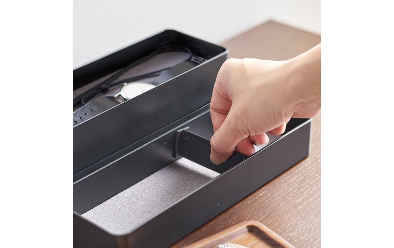 Schmuckschatulle Rin Schwarz3-stufige Accessoire-Ablage