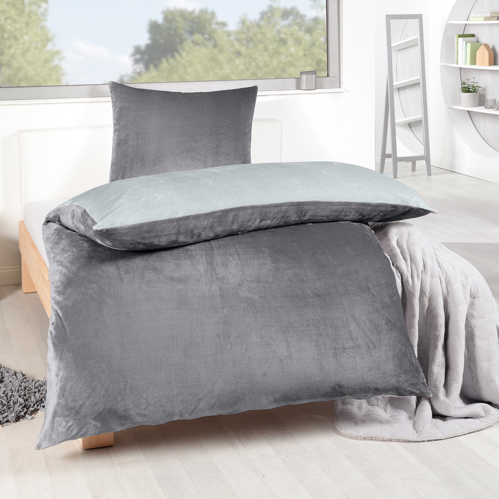 Flanell-Bettwäsche - sortiert - Cashmere-Touch - 135x200 cm