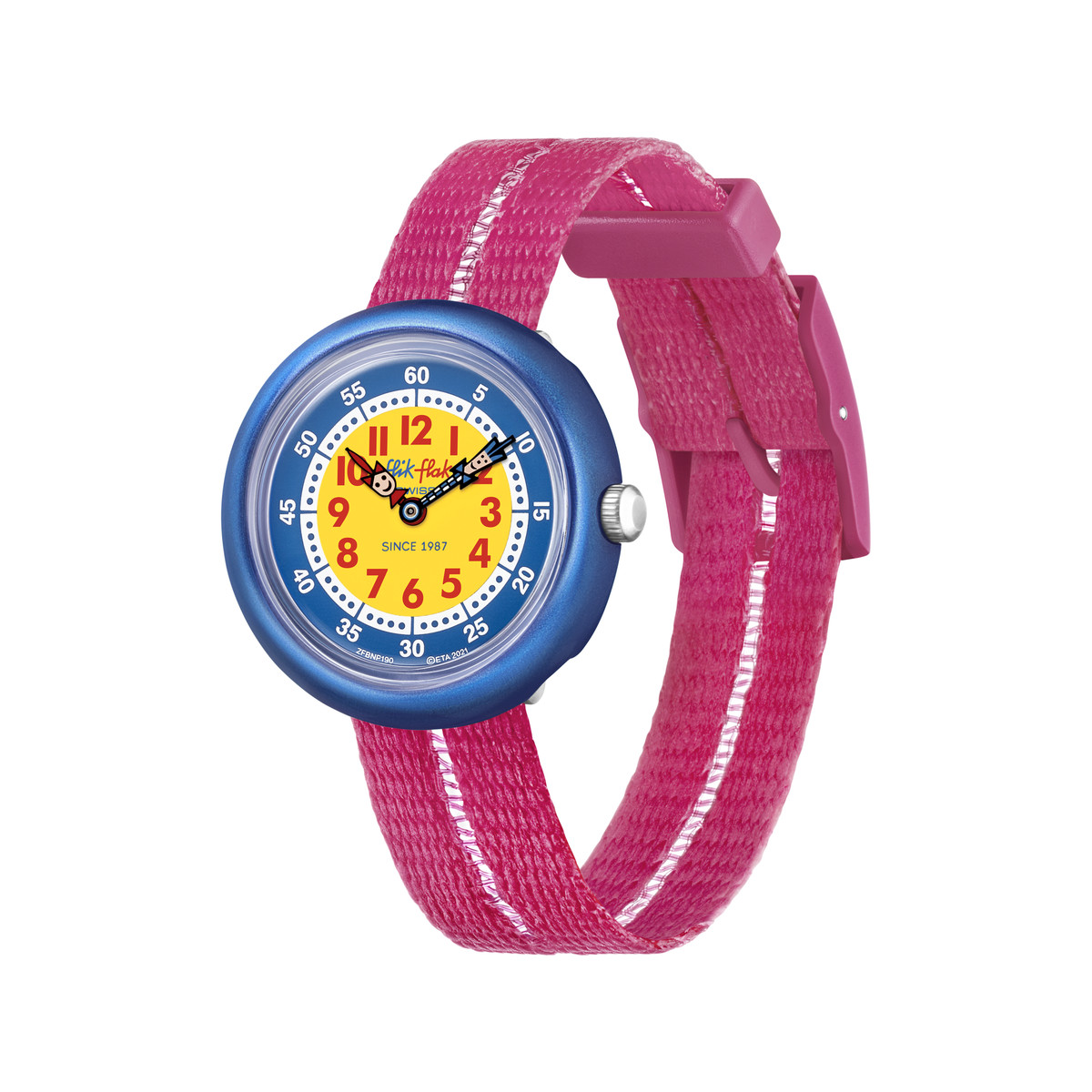 Montre Flik Flak enfant matériaux biosourcés rose
