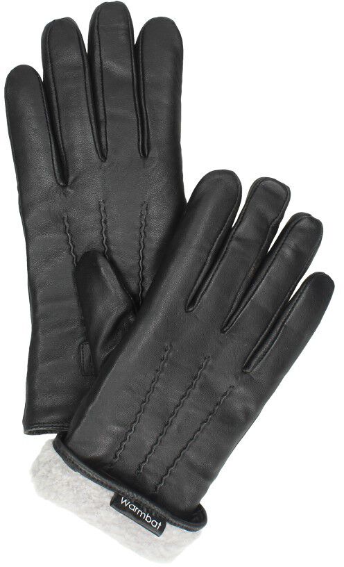 Warmbat Gloves Leather Women zwart